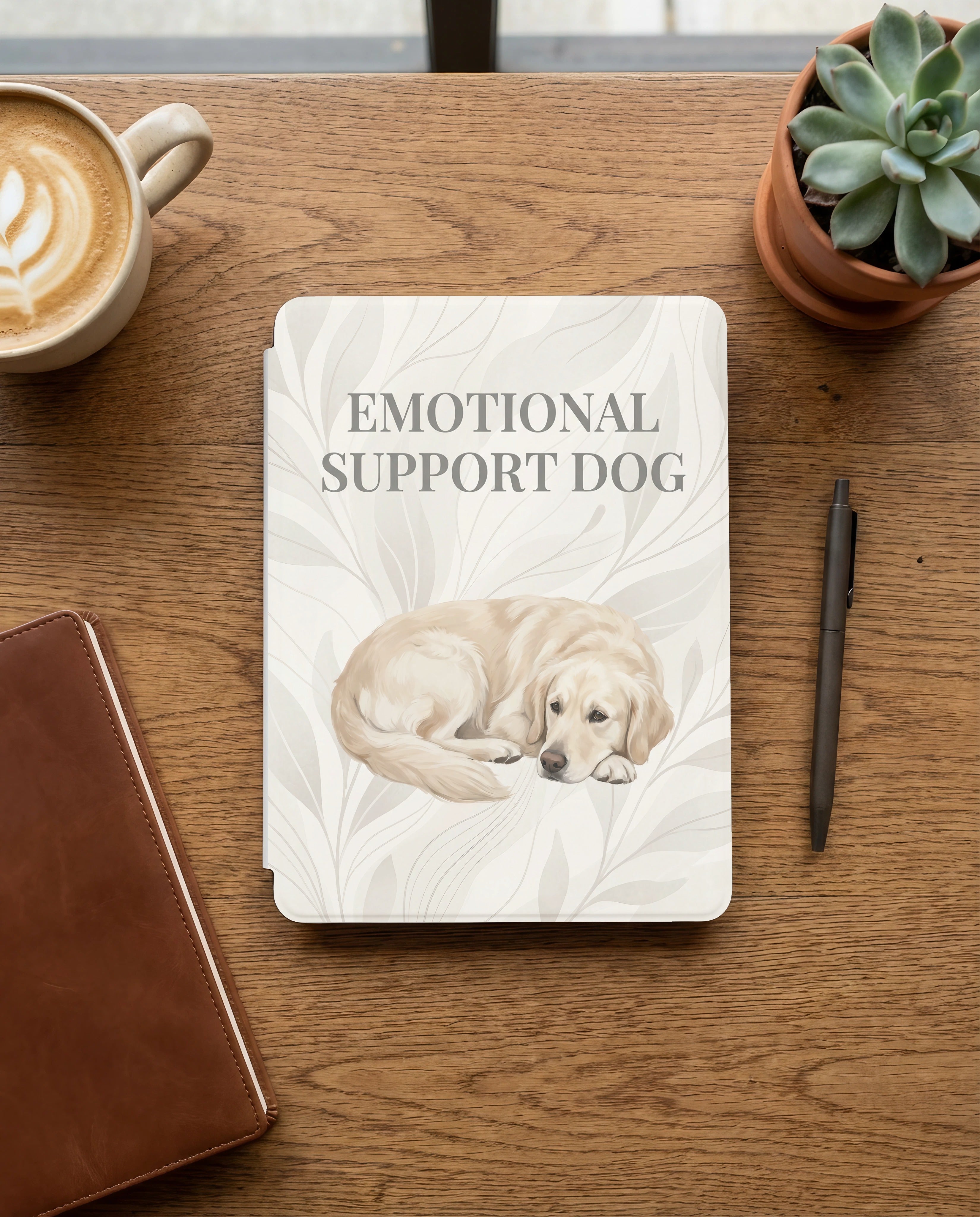 Custom 12th Gen Kindle Case - Emotional Support Dog