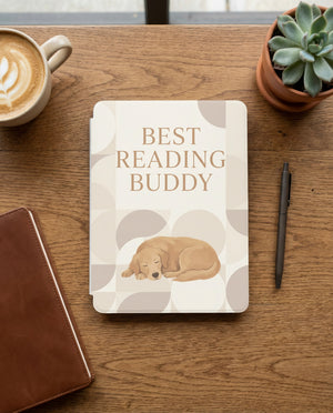 Best Reading Buddy Custom Kindle Case — Sleeping Dog Portrait