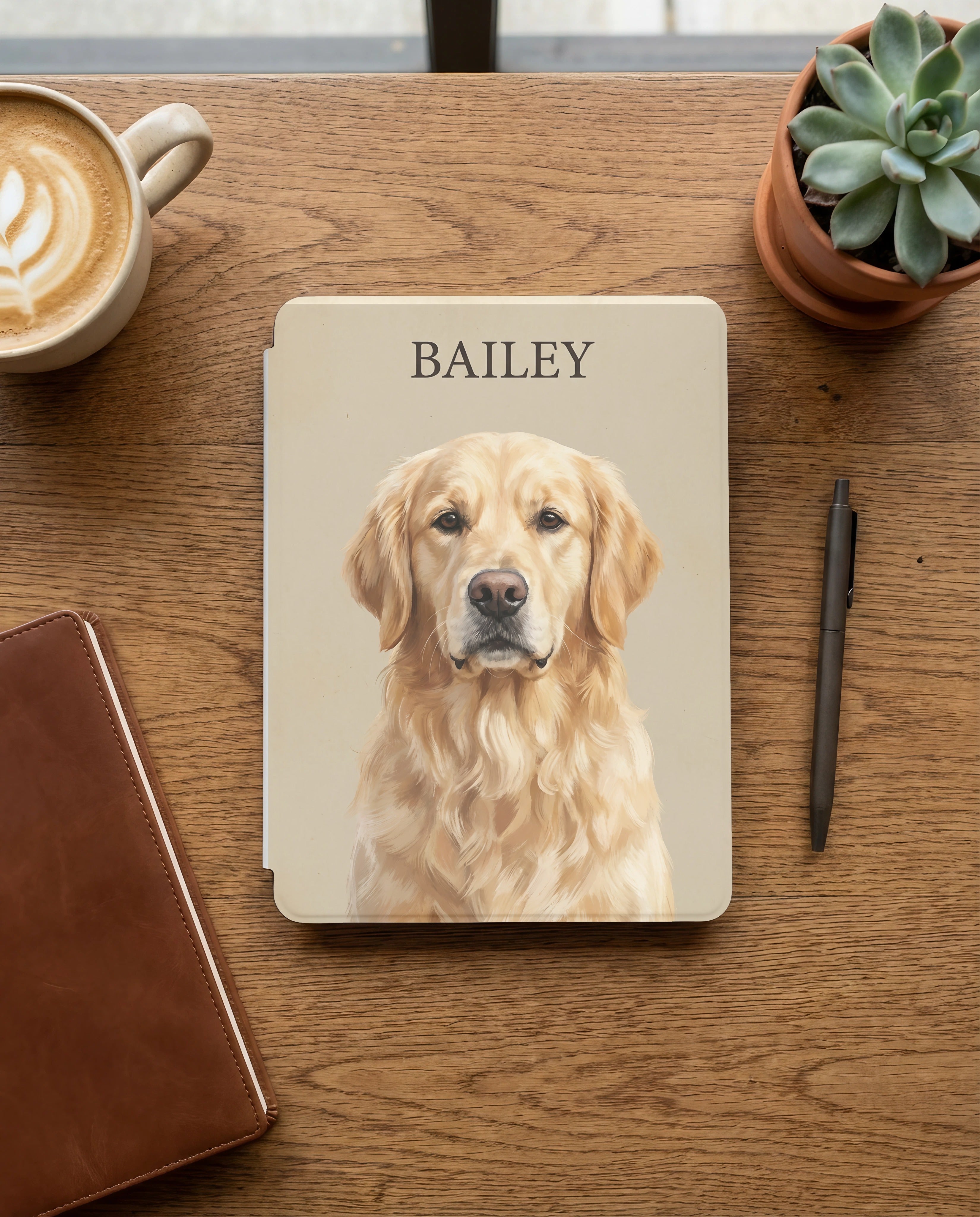 Custom Dog Photo Kindle Case — Minimalist Style Edition