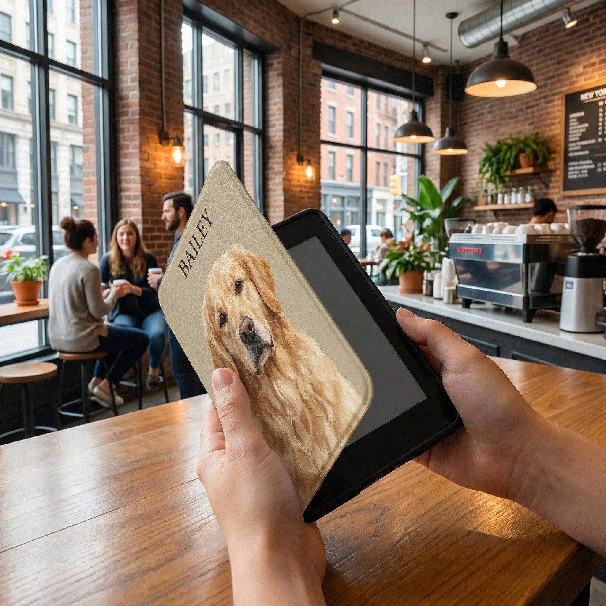 Custom Dog Photo Kindle Case — Minimalist Style Edition