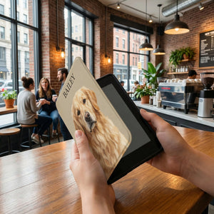 Custom Dog Photo Kindle Case — Minimalist Style Edition