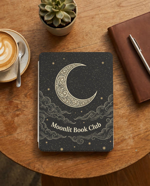 Moonlit Book Club Kindle Case — Grand Ornate Crescent Victorian Design