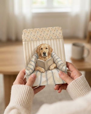 Golden Retriever on Cozy Bedding Kindle Case — Fits Paperwhite & Colorsoft — Dog Lover Gift