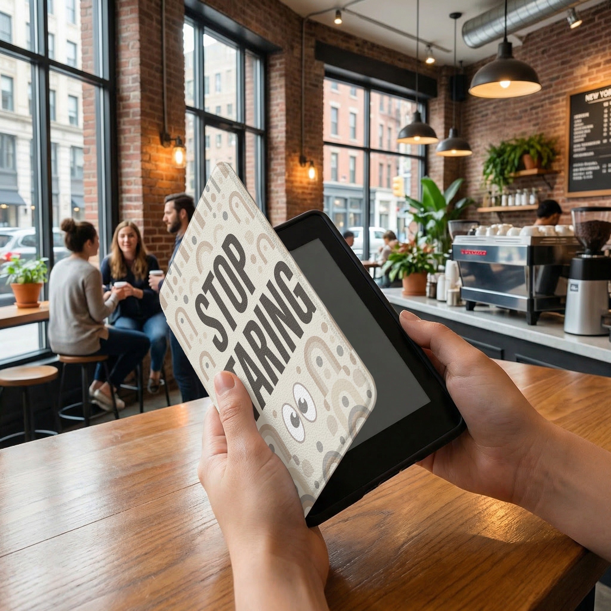 Stop Staring Sarcastic Kindle Case - Anti-Social Reader Gift