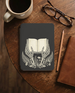Disembodied Skeleton Hands Kindle Case — Gothic Book Lover Gift