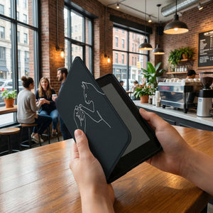 Cat Pinky Promise Kindle Paperwhite Case — Minimalist Devoted Cat Parent Gift