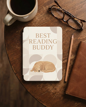 Best Reading Buddy Custom Kindle Case — Sleeping Dog Portrait