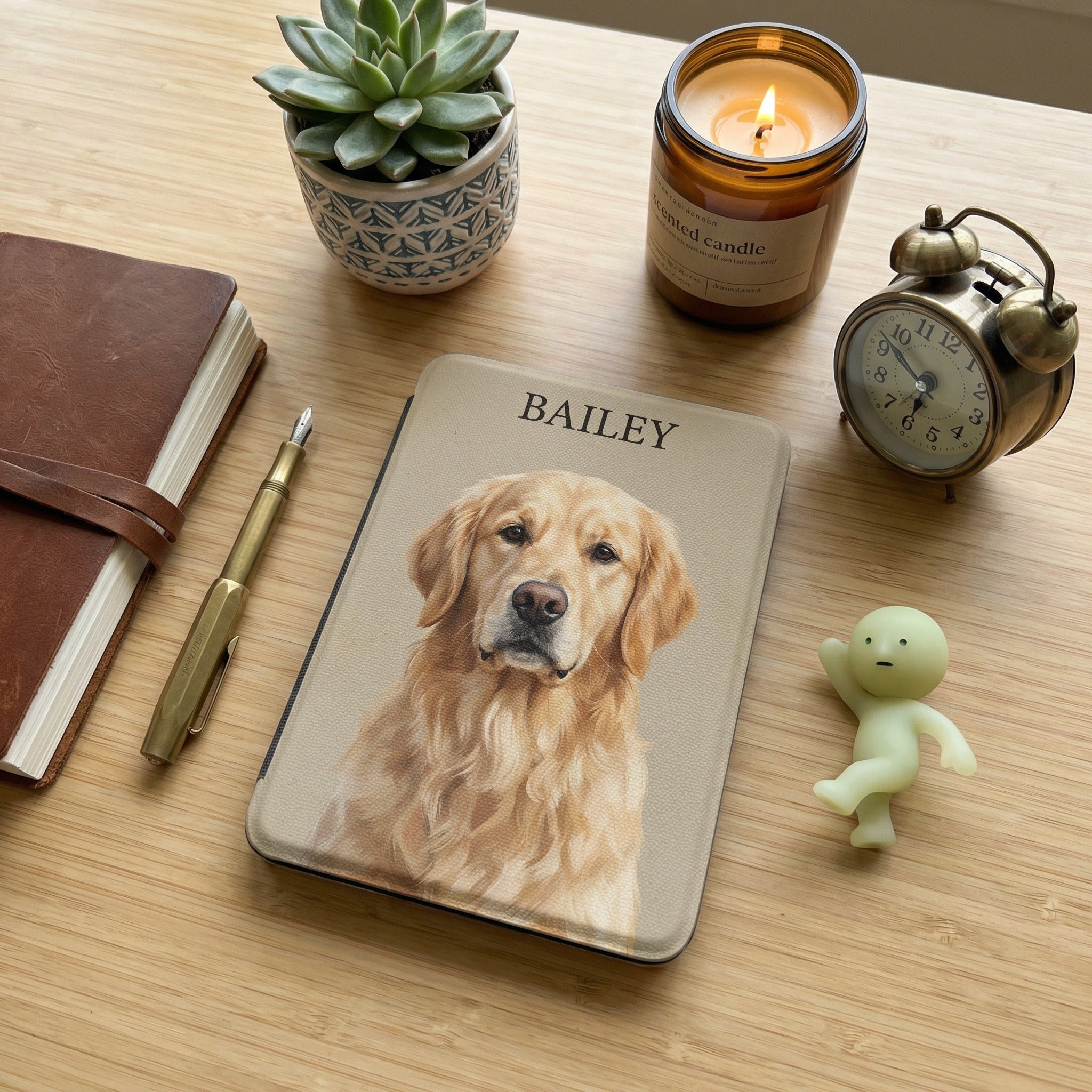 Custom Dog Photo Kindle Case — Minimalist Style Edition