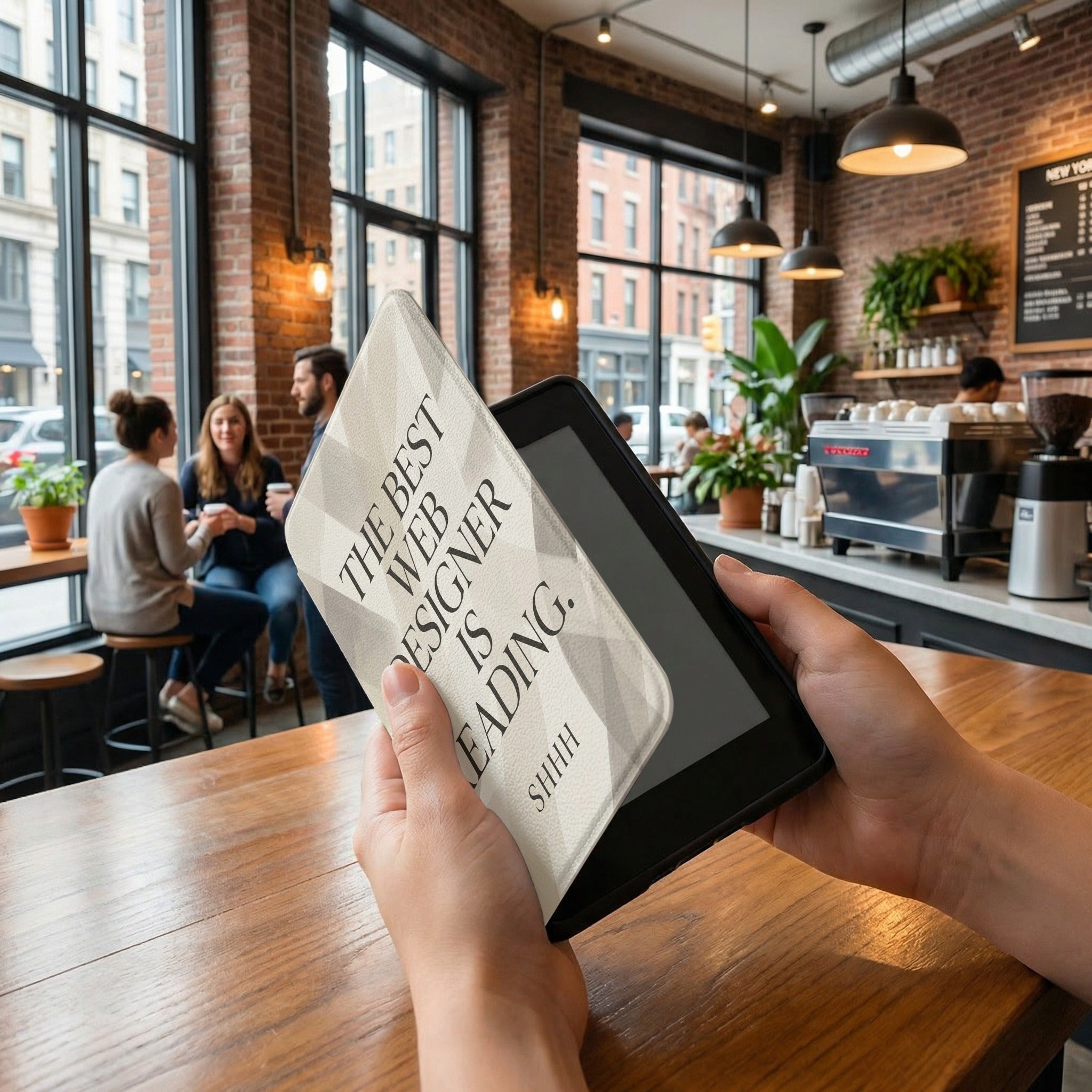 The Best Web Designer Is Reading Sarcastic Kindle Case - Creative Gift