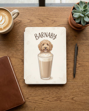 Custom Dog Portrait Kindle Case — Latte Edition
