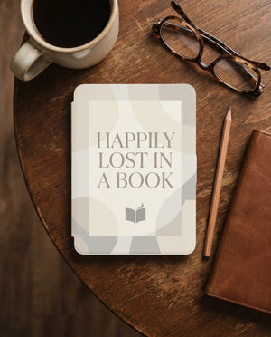 Happily Lost in a Book Kindle Case — Fits Paperwhite & Colorsoft — Bookworm Gift