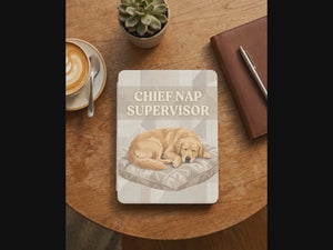 Chief Nap Supervisor Custom Dog Kindle Case — Cozy Personalized Pet Portrait