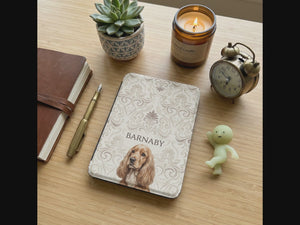 Personalized Pet Portrait Kindle Paperwhite Case — Damask Dog or Cat Gift
