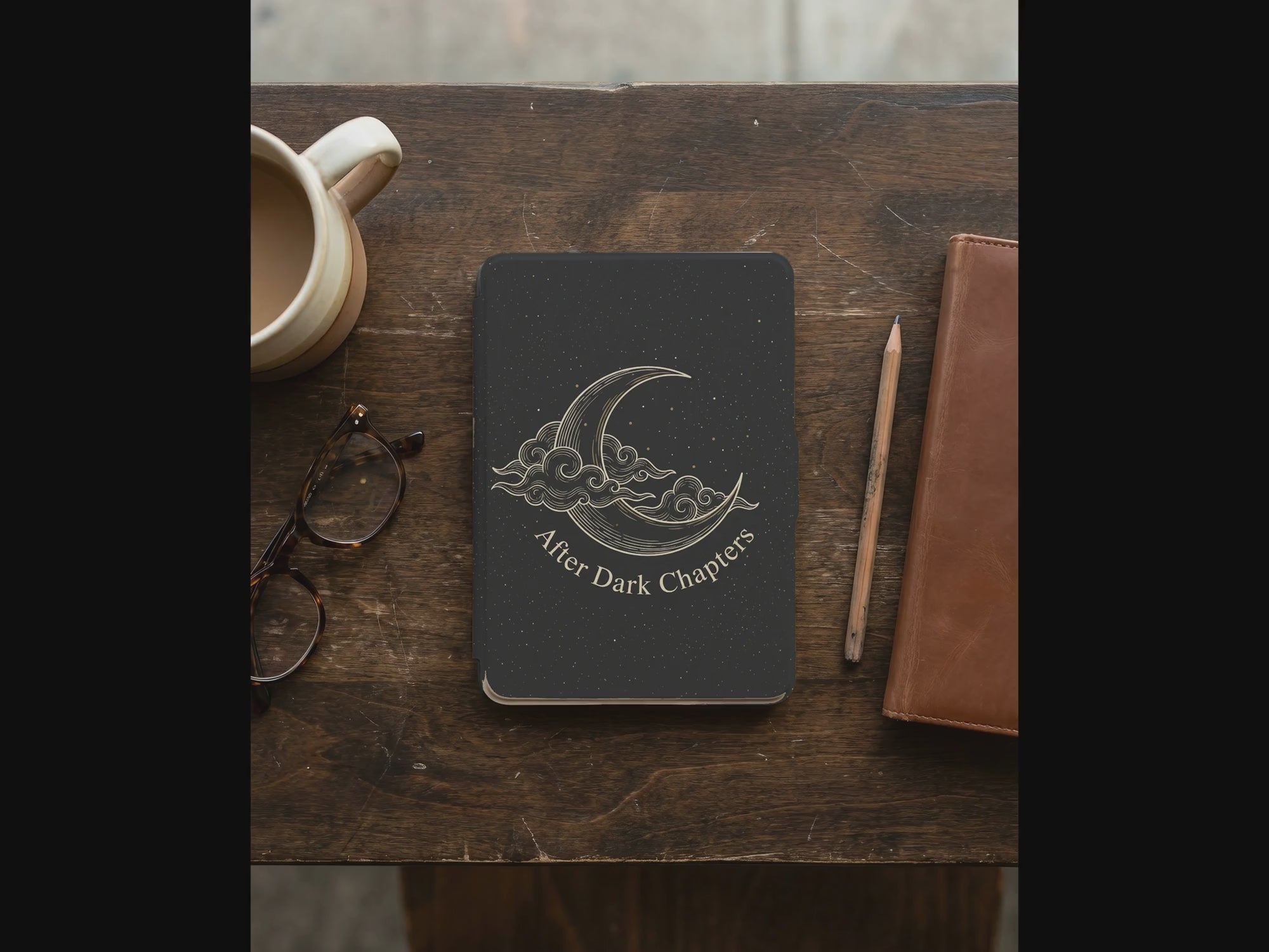 After Dark Chapters Kindle Case — Minimalist Moon Quietest