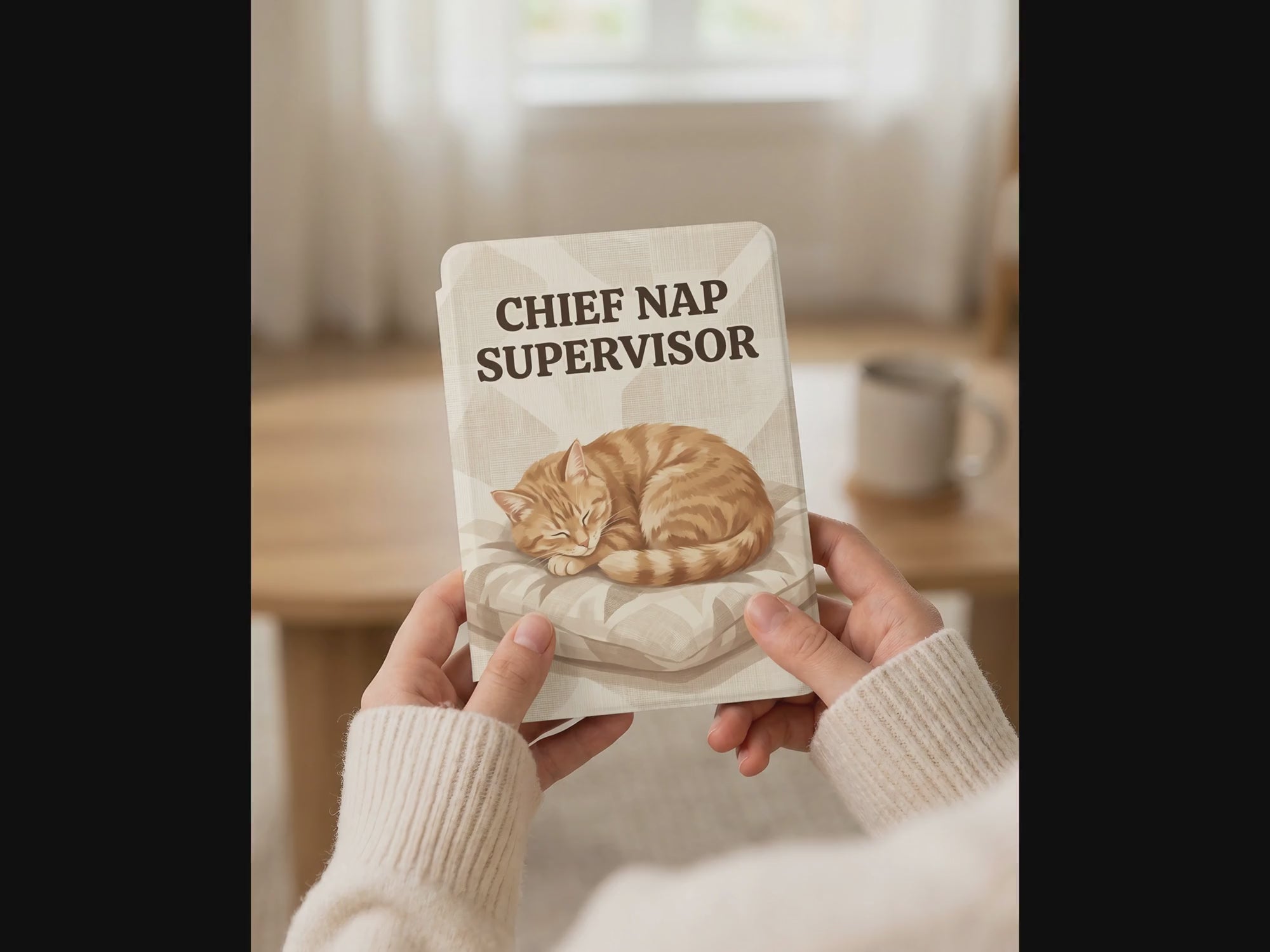 Chief Nap Supervisor Custom Cat Portrait —  12th Gen Kindle Case