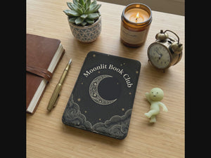 Moonlit Book Club Kindle Case — Ornate Tarot Frame Mystical Design