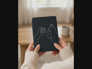Cat Pinky Promise Kindle Paperwhite Case — Minimalist Devoted Cat Parent Gift