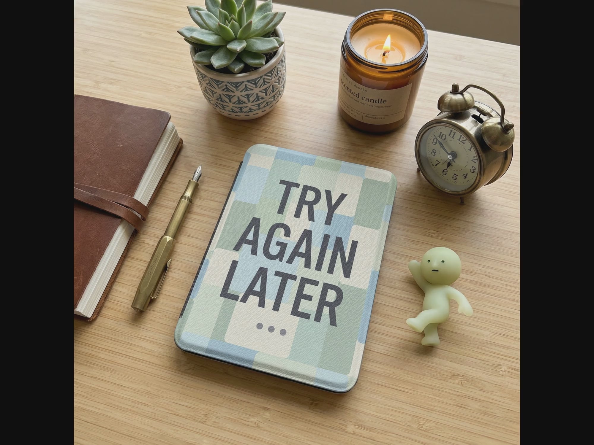 Try Again Later Kindle Case - Fits Paperwhite & Colorsoft - Reader Gift