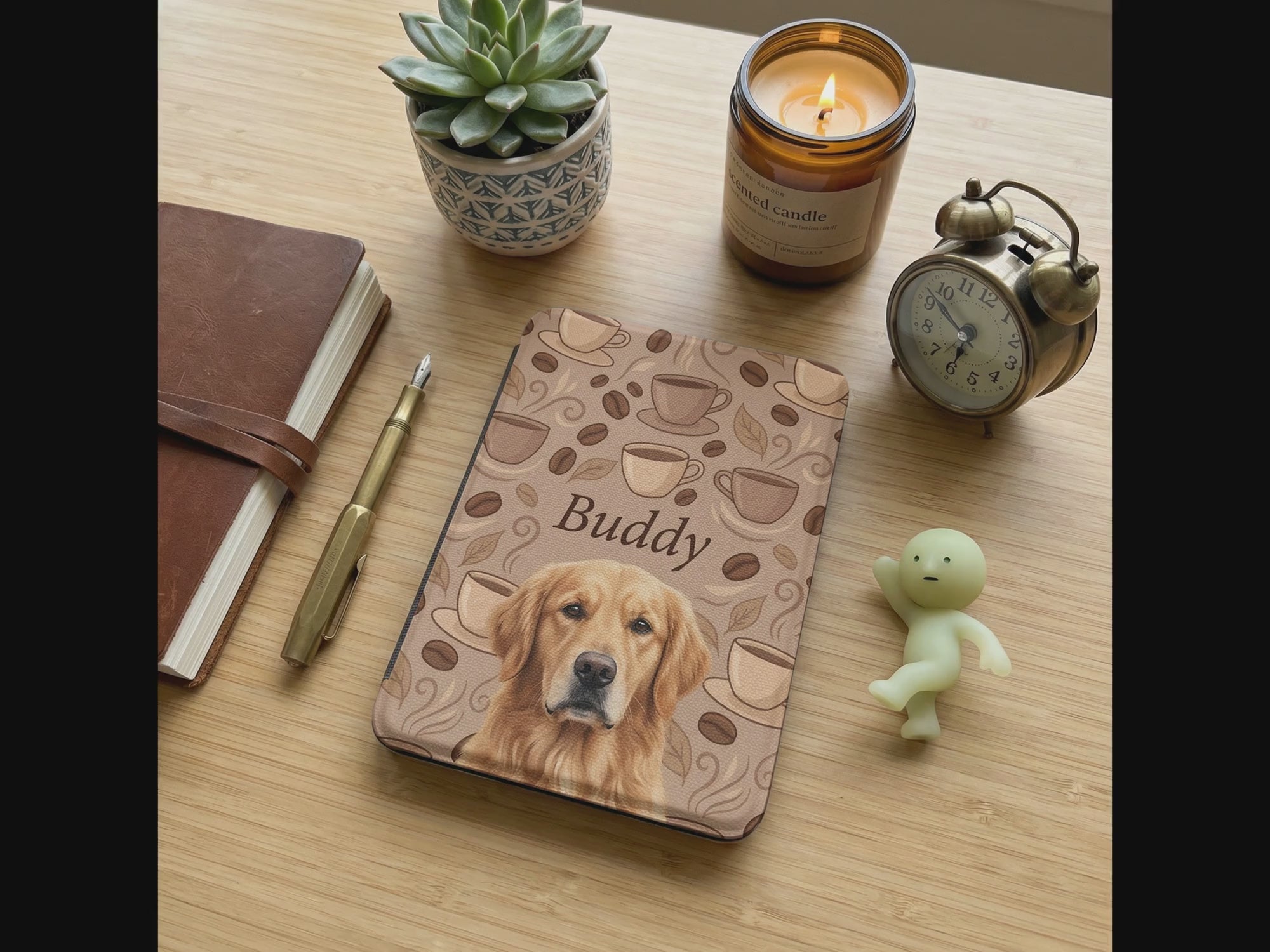 Personalized Coffee and Dogs Lovers Kindle Case