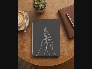 Dog Paw on Hand Kindle Case — Minimalist Line Art Tender Bond Gift