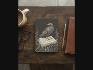 Raven on Book Kindle Case — Gothic Book Lover Gift