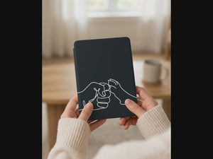 Dog Paw Fist Bump Kindle Case — Minimalist Line Art Gift for Dog Lovers