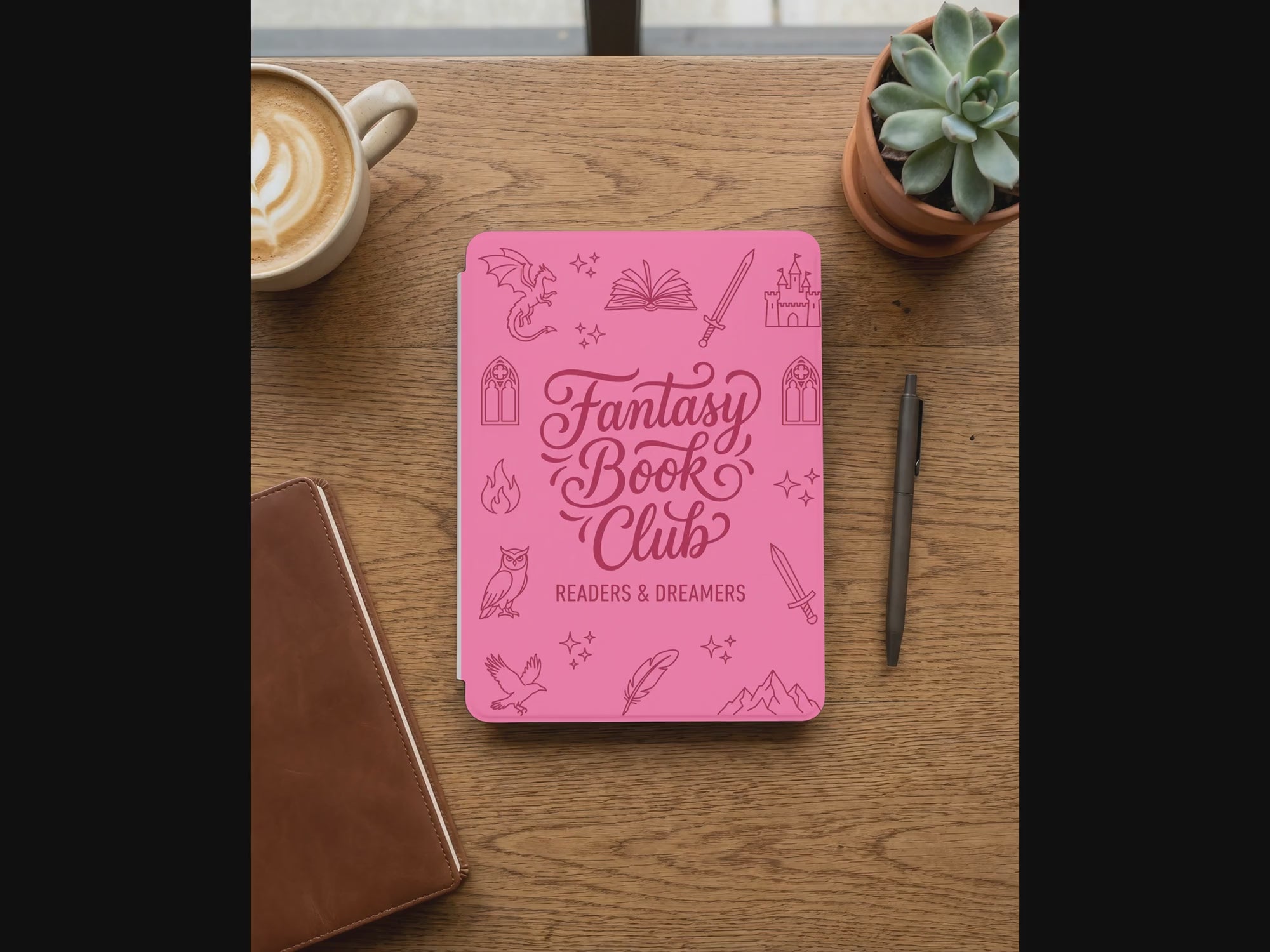 Fantasy Book Club Kindle Colorsoft Case — Readers & Dreamers Dragon Design