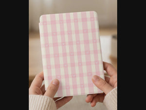 Pink Gingham Bow Kindle Case — Coquette Aesthetic Gift