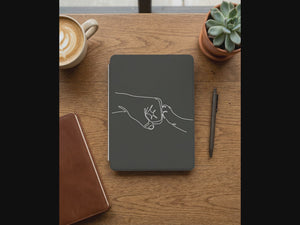 Cat Fist Bump Kindle Paperwhite Case — Minimalist Line Art Pet Bond Gift