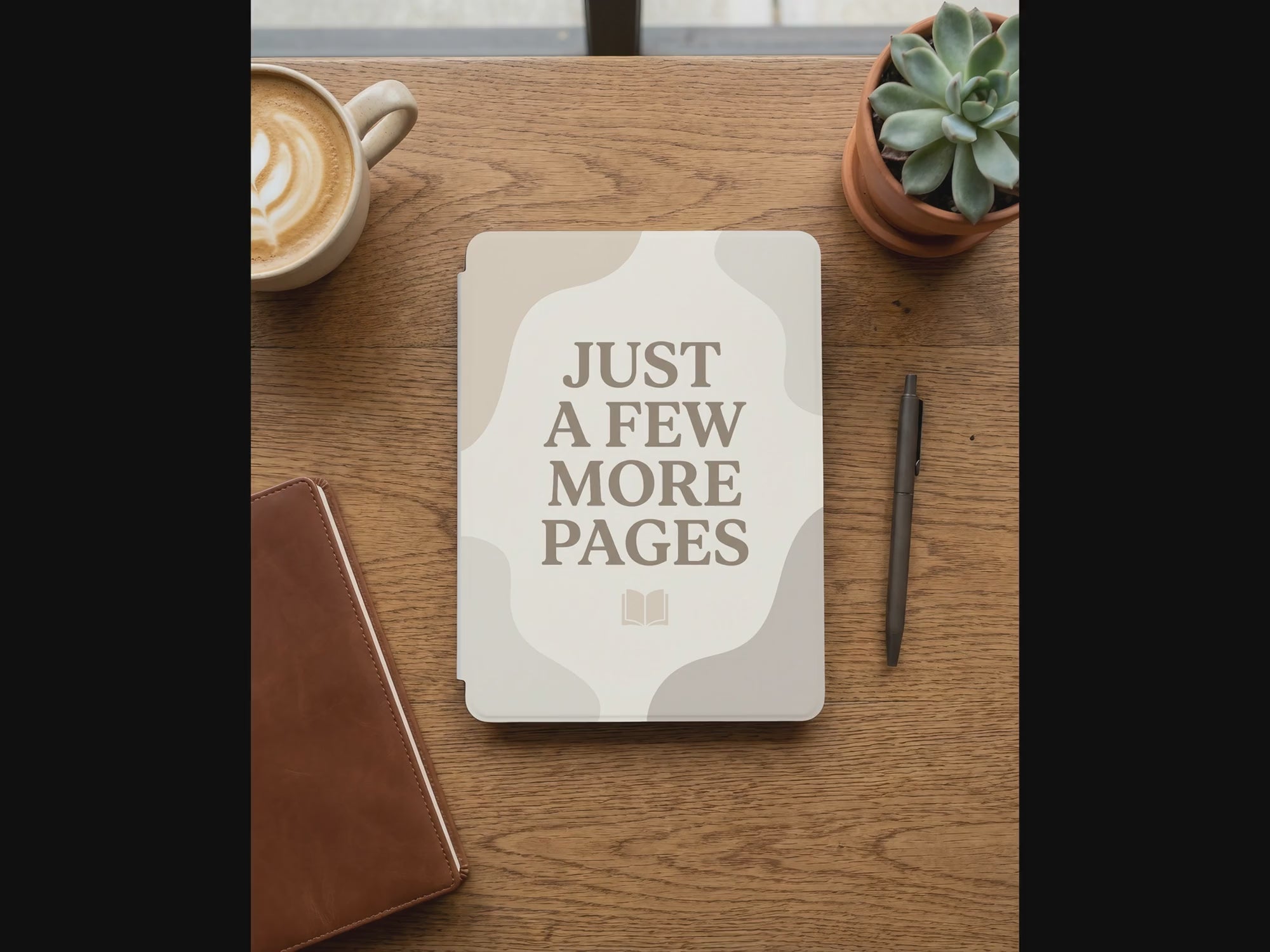 Just a Few More Pages Kindle Case — Cozy Book Lover Gift