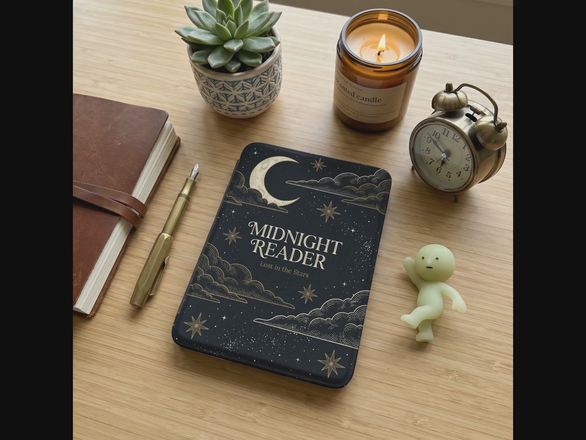 Midnight Reader Kindle Paperwhite Case — Lost in Stars Bold