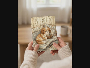 Floral Dog Reading Kindle Case — Fits Paperwhite & Colorsoft — Cozy Gift