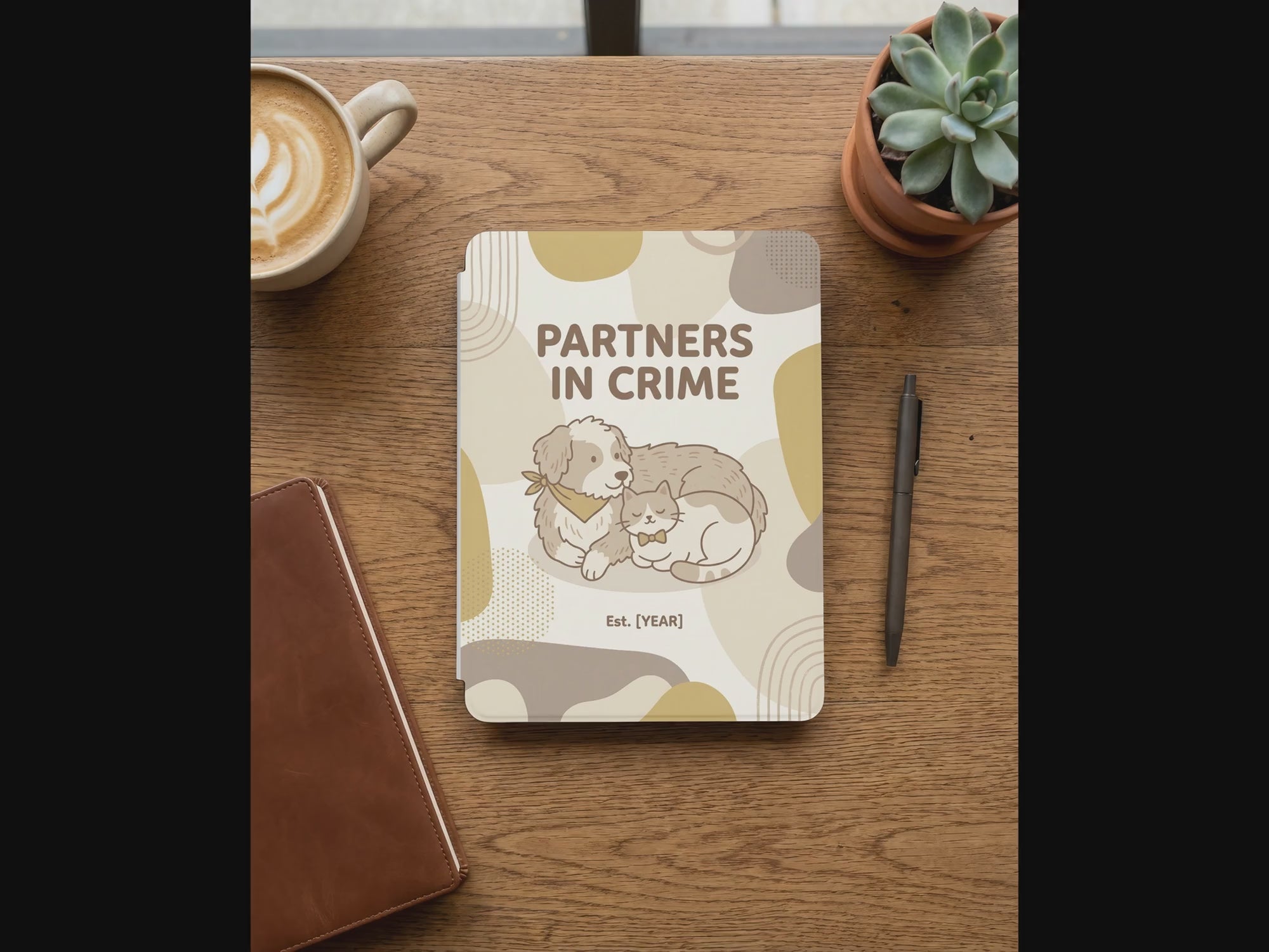 Partners in Crime — Custom Dog & Cat Kindle Case